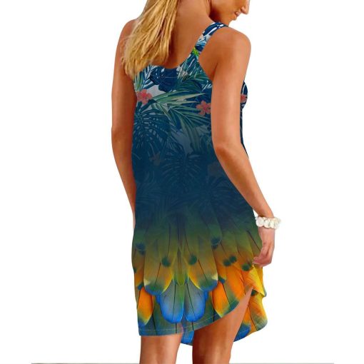 Gearhuman 3D Parrot Sleeveless Beach Dress ZZ2306213 Beach Dress