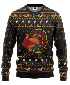 Gearhuman 3D Party Turkey Thanksgiving Ugly Sweater Custom Sweatshirt Apparel GV07108 Sweatshirt Sweatshirt S 