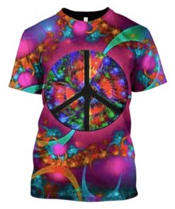 Gearhuman 3d Peace Sign Hoodies - T-Shirt Apparel HP101111 3D Custom Fleece Hoodies T-Shirt S