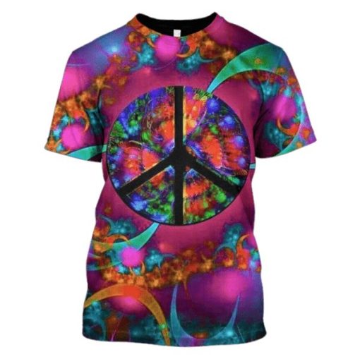Gearhuman 3d Peace Sign Hoodies - T-Shirt Apparel HP101111 3D Custom Fleece Hoodies T-Shirt S