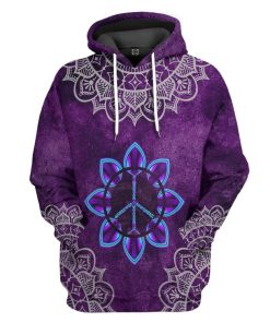 Gearhuman 3D Peace Sign special Custom Hoodie Apparel GL22065 3D Custom Fleece Hoodies Hoodie S 
