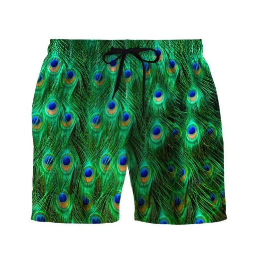 Gearhuman 3D Peacock Hawaii Shirt ZZ0706214 Hawai Shirt Men Shorts S