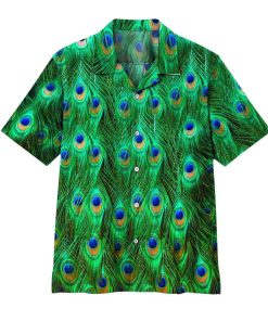 Gearhuman 3D Peacock Hawaii Shirt ZZ0706214 Hawai Shirt Short Sleeve Shirt S 