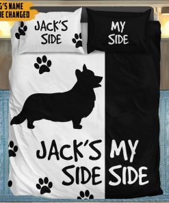 Gearhuman 3D Pembroke Welsh Corgis Side My Side Custom Name Bedding Set GW110312 Bedding Set
