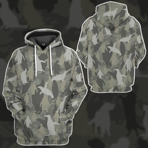Gearhuman 3D Penguins Camo Custom Tshirt Hoodie Apparel GV081211 3D Apparel