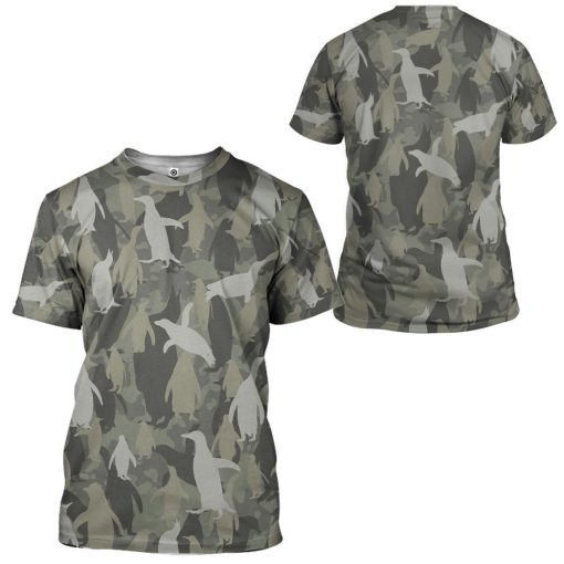 Gearhuman 3D Penguins Camo Custom Tshirt Hoodie Apparel GV081211 3D Apparel