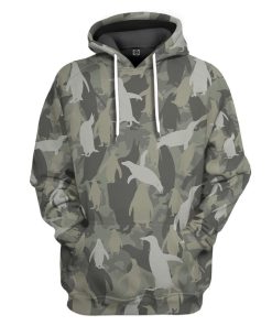 Gearhuman 3D Penguins Camo Custom Tshirt Hoodie Apparel GV081211 3D Apparel Hoodie S 