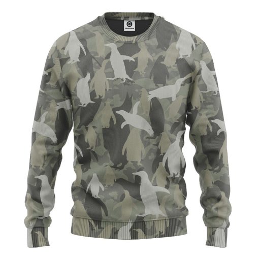 Gearhuman 3D Penguins Camo Custom Tshirt Hoodie Apparel GV081211 3D Apparel Long Sleeve S