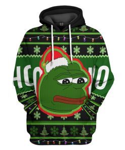 Gearhuman 3D Pepe Frog Ugly Sweater Custom Hoodie Apparel GW121012 3D Apparel Hoodie S 