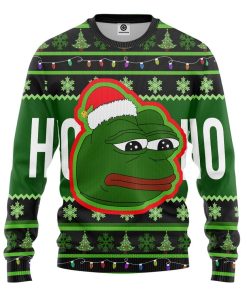 Gearhuman 3D Pepe Frog Ugly Sweater Custom Sweatshirt Apparel GW121012 Sweatshirt Long Sleeve S 