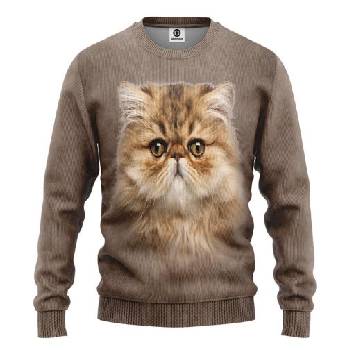 Gearhuman 3D Persian Cat Tshirt Hoodie Apparel ZL17122 3D Apparel Long Sleeve S