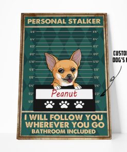 Gearhuman 3D Personal Stalker Dogs Chihuahua Canvas GK29019 Canvas 1 Piece Non Frame M