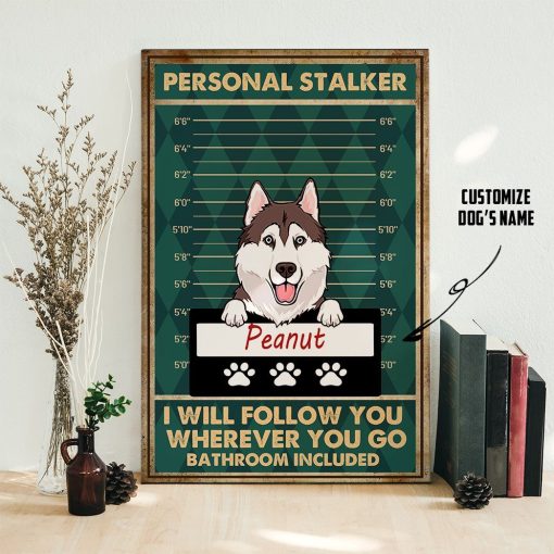 Gearhuman 3D Personal Stalker Dogs Husky Canvas GK29016 Canvas