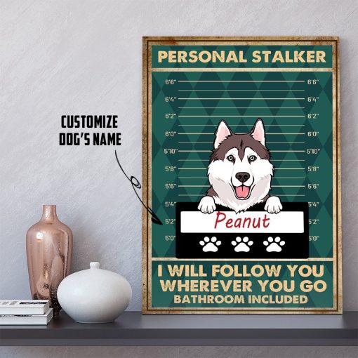 Gearhuman 3D Personal Stalker Dogs Husky Canvas GK29016 Canvas