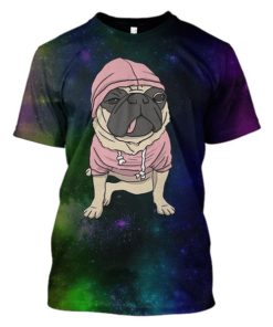 Gearhuman 3d Pet Dog Galaxy Hoodies - T-Shirt Apparel PET101102 3D Custom Fleece Hoodies T-Shirt S