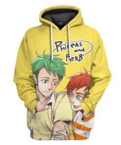 Gearhuman 3D Phineas And Ferb Custom Hoodie Apparel GW20088 3D Custom Fleece Hoodies Hoodie S 