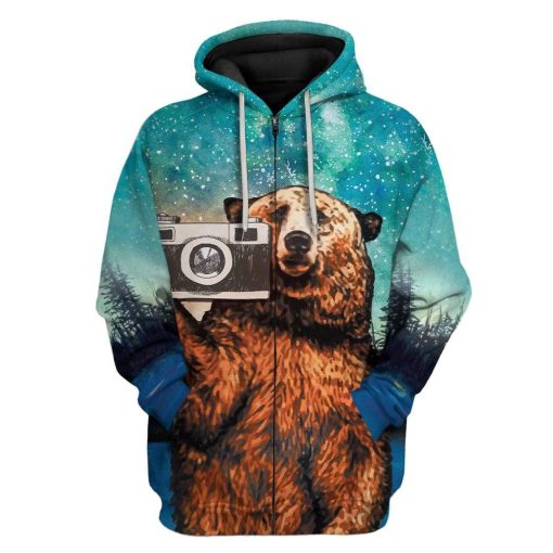 Gearhuman 3D Photographer Camping Custom Hoodies Apparel GA25026 3D Custom Fleece Hoodies Zip Hoodie S