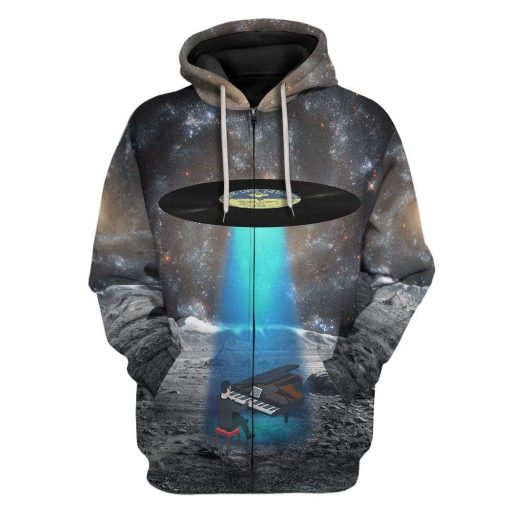 Gearhuman 3D Piano Custom Hoodie Apparel GL08052 3D Custom Fleece Hoodies Zip Hoodie S