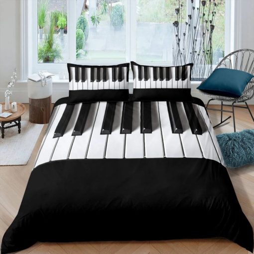Gearhumans 3D Piano Custom Name Bedding Set 12 Gearhuman 3D Piano Custom Name Bedding Set GB03039 Bedding Set