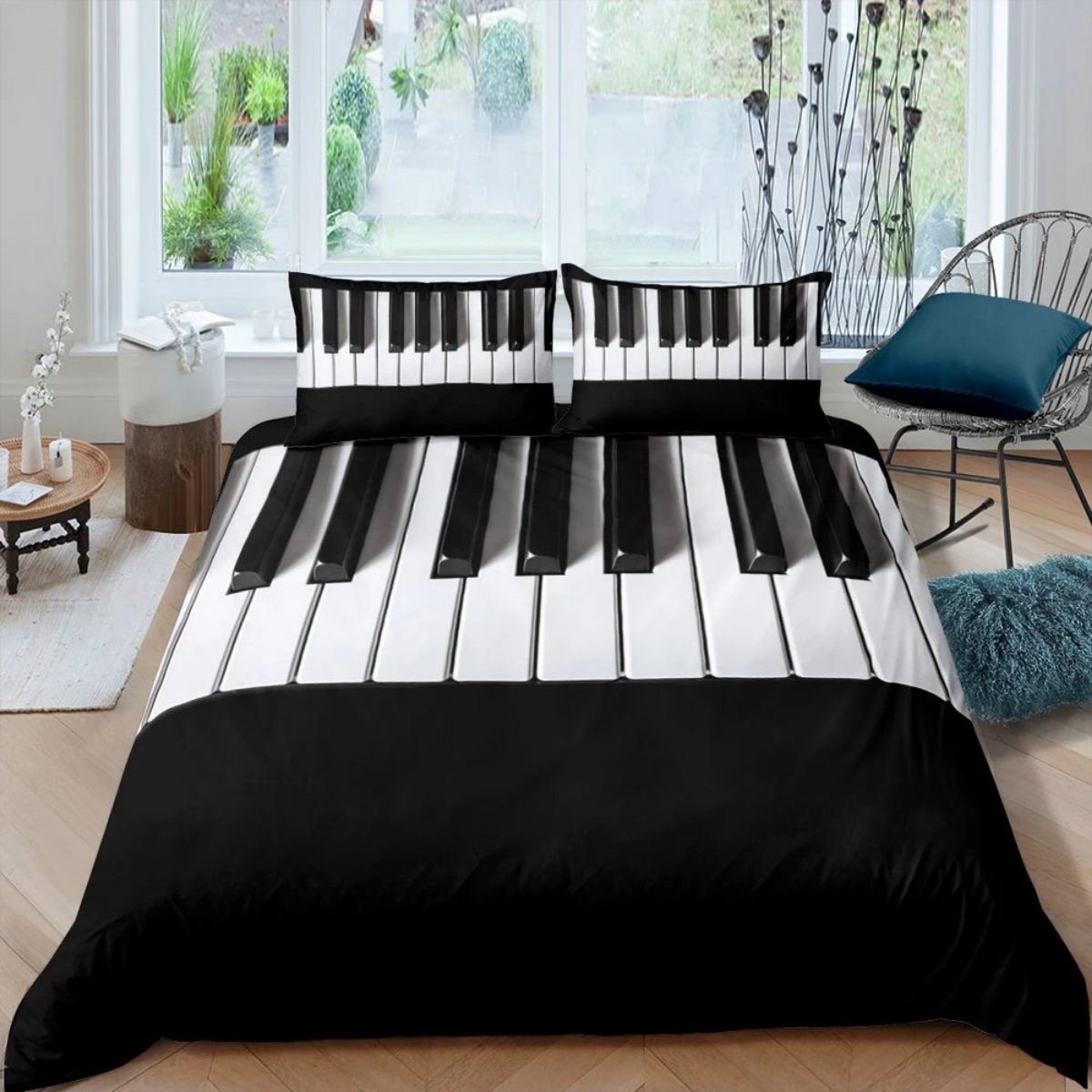 Gearhumans 3D Piano Custom Name Bedding Set 6 Gearhuman 3D Piano Custom Name Bedding Set GB03039 Bedding Set