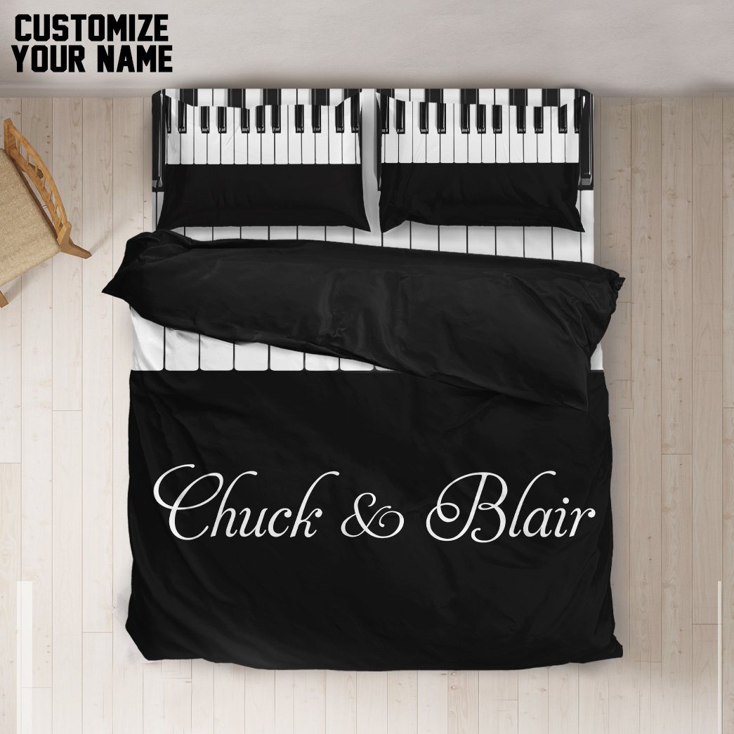 Gearhumans 3D Piano Custom Name Bedding Set 2 Gearhuman 3D Piano Custom Name Bedding Set GB03039 Bedding Set