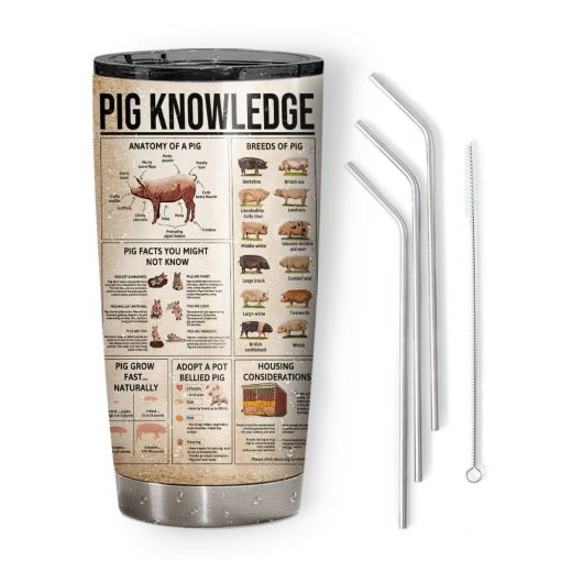 Gearhuman 3D Pig Knowledge Giveashitometer Custom Tumbler GB01027 Tumbler