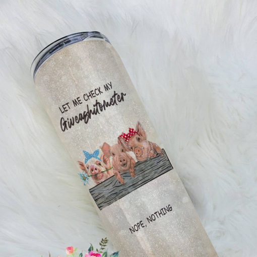 Gearhuman 3D Pig Knowledge Giveashitometer Custom Tumbler GB01027 Tumbler