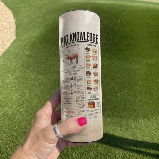 Gearhuman 3D Pig Knowledge Giveashitometer Custom Tumbler GB01027 Tumbler