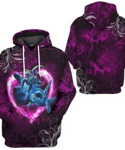 Gearhuman 3D Pink Heart Sea Turtle Tshirt Hoodie Apparel GB08013 3D Apparel 