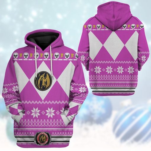 Gearhuman 3D Pink Power Ranger Custom Tshirt Hoodie Apparel CW29103 3D Apparel