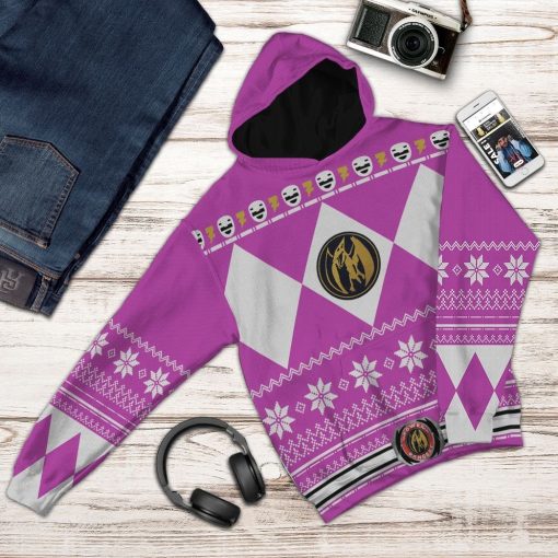 Gearhuman 3D Pink Power Ranger Custom Tshirt Hoodie Apparel CW29103 3D Apparel