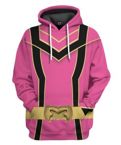 Gearhuman 3D Pink Power Rangers Mystic Force Tshirt Hoodie Apparel GB13013 3D Apparel Hoodie S 