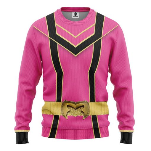 Gearhuman 3D Pink Power Rangers Mystic Force Tshirt Hoodie Apparel GB13013 3D Apparel Long Sleeve S