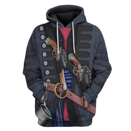 Gearhuman 3D Pirate Costume Custom Hoodie Apparel GW12058 3D Custom Fleece Hoodies Hoodie S