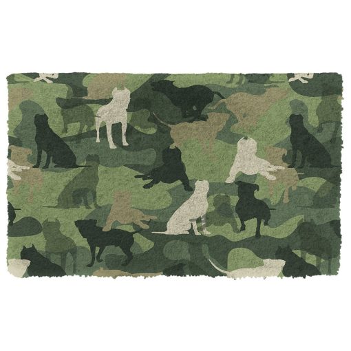 Gearhuman 3D Pit Bull Camo Doormat GK01023 Doormat Doormat S(15,8''x23,6'')