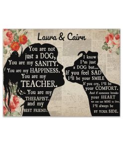Gearhuman 3D Pitbull My Best Friend Custom Name Canvas GW26015 Canvas 1 Piece Non Frame M