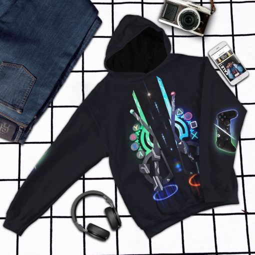 Gearhuman 3D Playstation vs Xbox Custom Tshirt Hoodie Apparel CU08121 3D Apparel