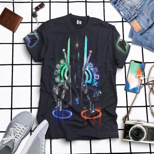 Gearhuman 3D Playstation vs Xbox Custom Tshirt Hoodie Apparel CU08121 3D Apparel