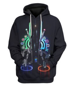 Gearhuman 3D Playstation vs Xbox Custom Tshirt Hoodie Apparel CU08121 3D Apparel Hoodie S 