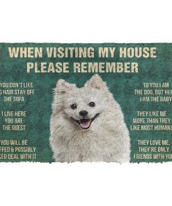 GearHuman 3D Please Remember American Eskimo Dogs House Rules Custom Doormat GR220163 Doormat Doormat S(15,8''x23,6'')