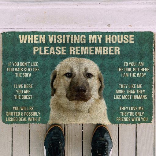 GearHuman 3D Please Remember Anatolian Shepherd Dogs House Rules Custom Doormat GR220169 Doormat