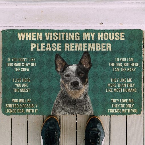GearHuman 3D Please Remember Australian Cattle Dog's House Rules Custom Doormat GR220168 Doormat