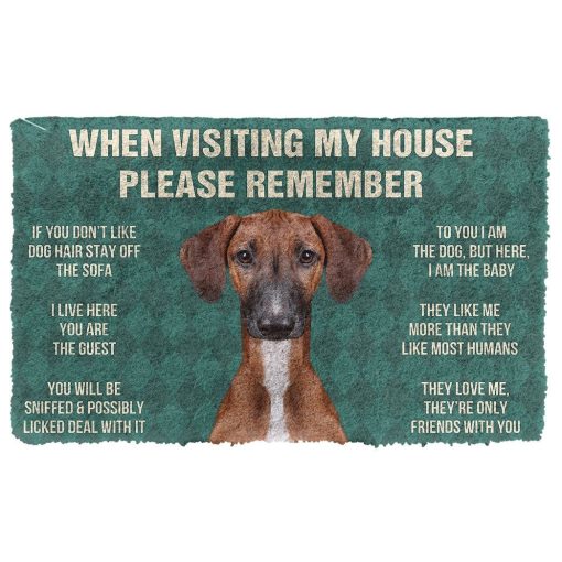 GearHuman 3D Please Remember Azawakh Dogs House Rules Custom Doormat GR220170 Doormat Doormat S(15,8''x23,6'')