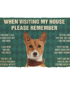 Gearhuman 3D Please Remember Basenji Dogs House Rules Custom Doormat GW220111 Doormat Doormat S(15,8''x23,6'')