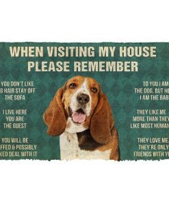 Gearhuman 3D Please Remember Basset Hound Dogs House Rules Custom Doormat GW220112 Doormat Doormat S(15,8''x23,6'')