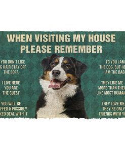Gearhuman 3D Please Remember Bernese Mountain Dogs House Rules Custom Doormat GW220115 Doormat Doormat S(15,8''x23,6'')
