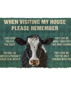 Gearhuman 3D Please Remember Calfs House Rule Custom Doormat GW08032 Doormat Doormat S(15,8''x23,6'')