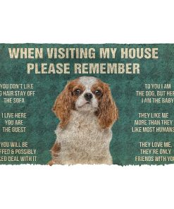 Gearhuman 3D Please Remember Cavalier King Charles Spaniel Dogs House Rules Custom Doormat GB220112 Doormat Doormat S(15,8''x23,6'')