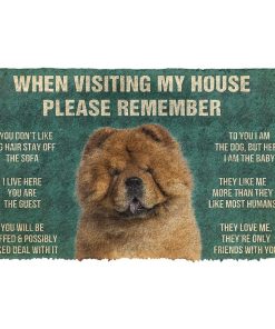 GearHuman 3D Please Remember ChowChow Dog's House Rules Doormat GR20018 Doormat Doormat S(15,8''x23,6'') 