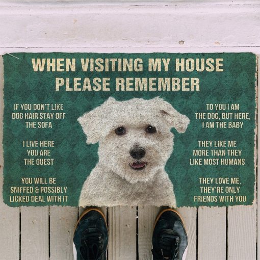 Gearhuman 3D Please Remember Coton de Tulear Dogs House Rules Custom Doormat GB220116 Doormat